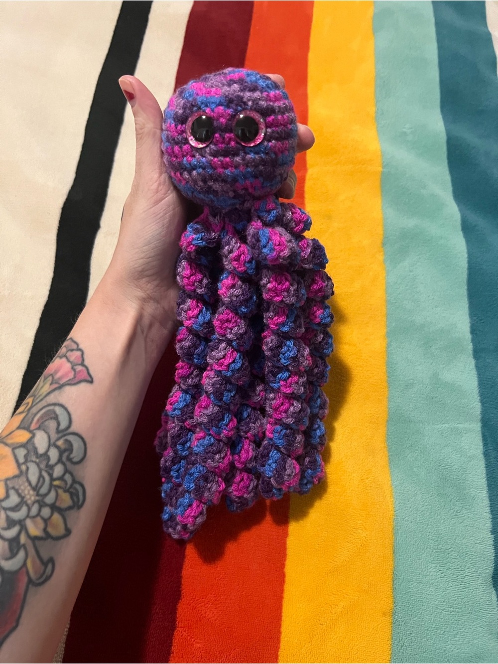 Colorful Crocheted Octopus 🐙 - Picture 2 of 8